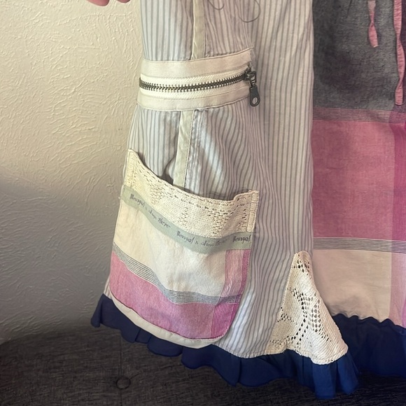 Desigual Size 38 dress. Whimsical design. Sleeveless loop/button shoulder. Boho. - Picture 6 of 12